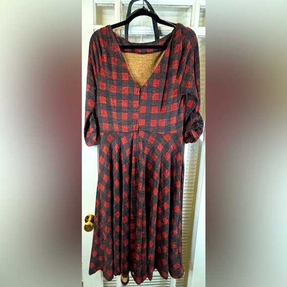 Gingham Print Unique Vintage Dress-Various sizes - Picture 2 of 11